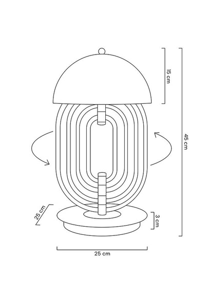 MOOSEE lampa stołowa BOTTEGA złota / czarna