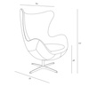 Fotel Jajo aluminium czarne PU