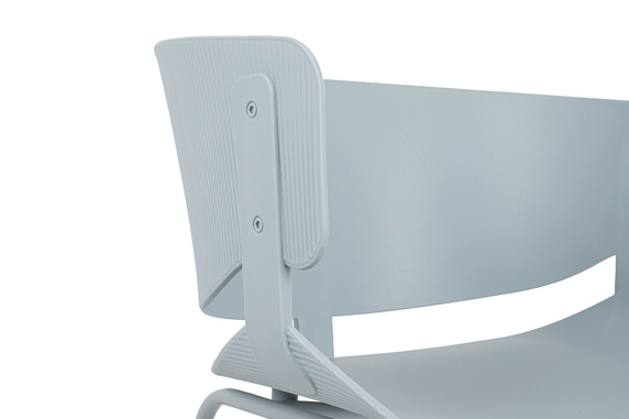 Krzesło GARRET jasnoszare - polipropylen, metal