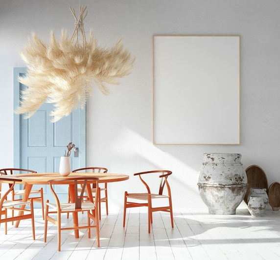Krzesło Wicker Naturalne Naturalne inspi rowane Wishbone