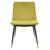 Krzesło DIEGO jasnozielone - welur, podstawa czarno złota