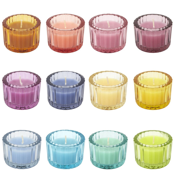 Zestaw 12 perfumowanych świeczek