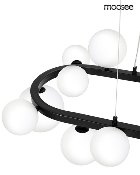 MOOSEE lampa wisząca ALURE OVAL 120 czarna/mleczna