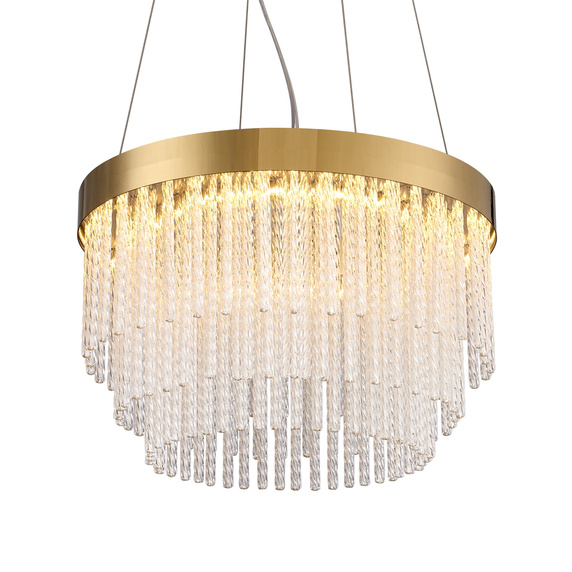 Lampa wisząca GLORIA LED kryształowa złota 40 cm