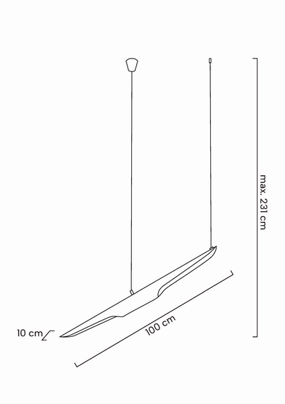 MOOSEE lampa wisząca CONTEO czarna