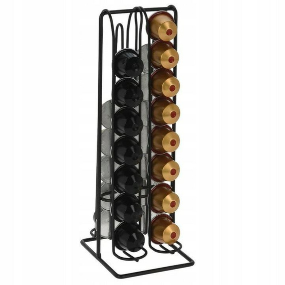 Stojak na kapsułki do kawy Nespresso      metalowy czarny