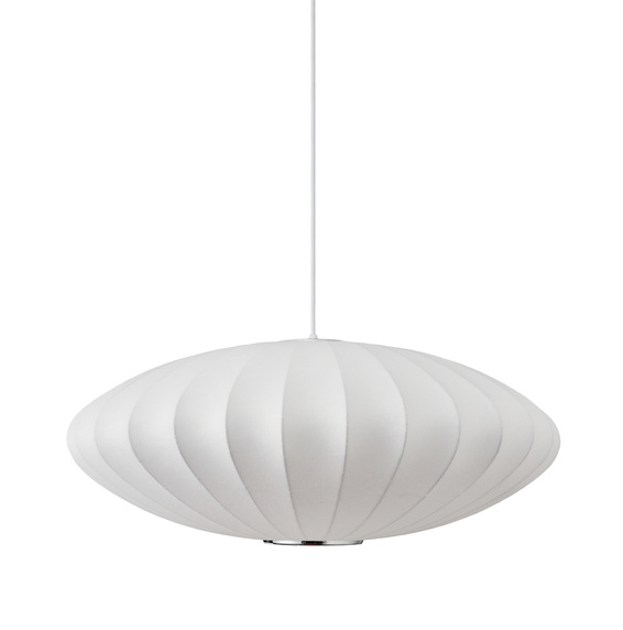 Lampa wisząca SILK FLAT biała 50 cm - nowoczesna i minimalistyczna