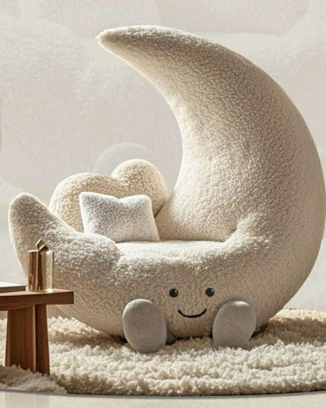 Fotel dziecięcy MOON biały