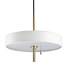 Lampa wisząca ARTDECO biało - złota 35 cm do salonu