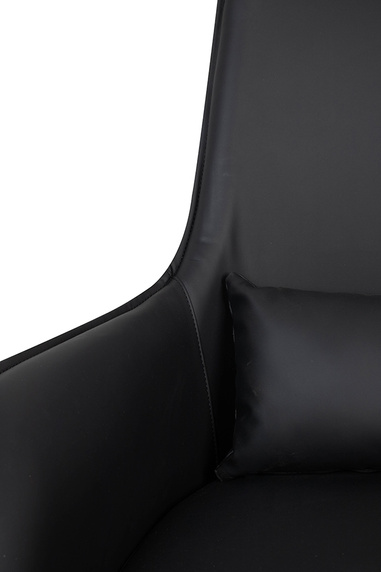 Fotel VICTOR czarny - PU, metal