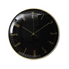 Zegar ścienny Luce czarny/złoty