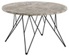 Stolik kawowy Prunus 80cm marmur szary/  czarny