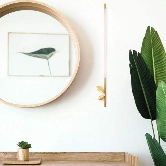 Lampa ścienna LED FLORENCE złota 86 cm - nowoczesny kinkiet dekoracyjny