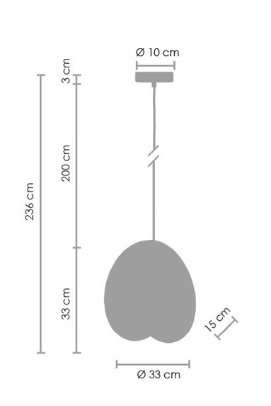 Lampa wisząca PILLS L czarna 33 cm