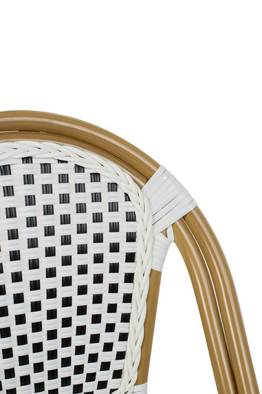 Krzesło ogrodowe CAFE PARIS białe rattan
