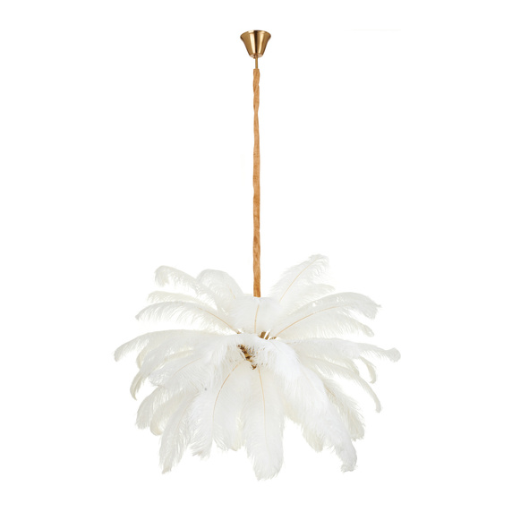Lampa wisząca EMU pióra białe 100 cm