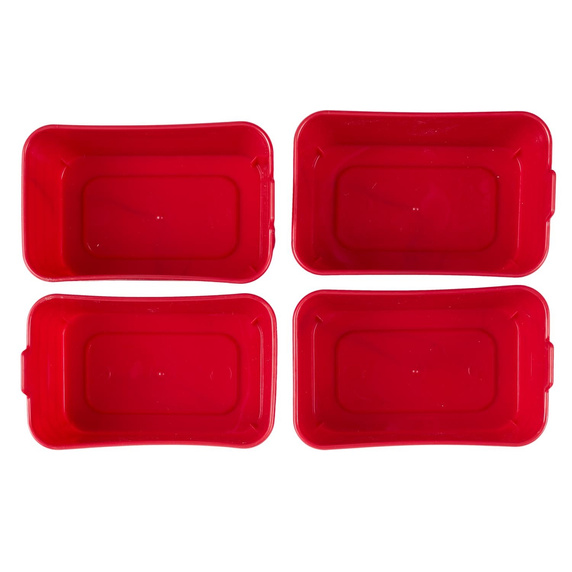 Zestaw 7 organizerów czarne/czerwone