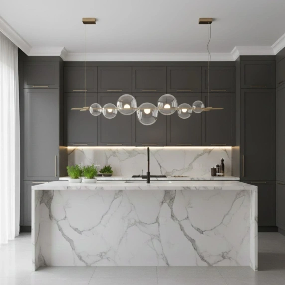 Lampa wisząca AMORE LED złota 153 cm