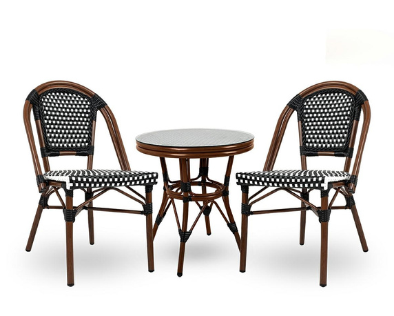 Krzesło ogrodowe CAFE PARIS brązowe rattan