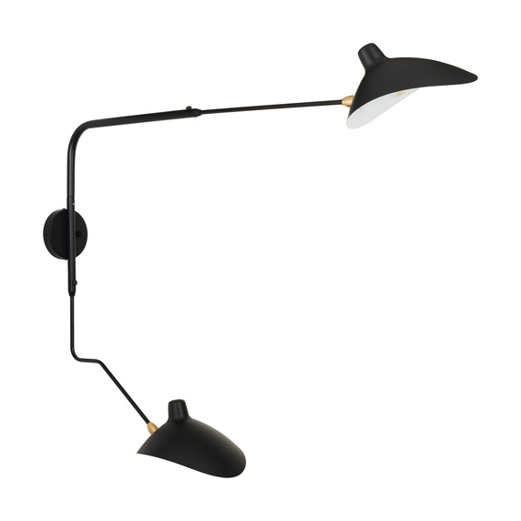 Lampa ścienna CRANE-2W S czarna 110 cm