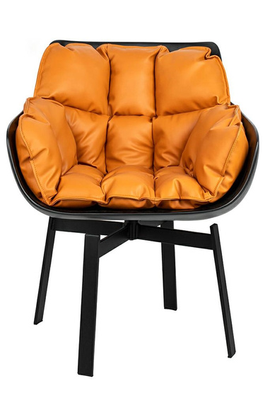 Krzesło obrotowe SHIBA brązowe / czarne - włókno szklane