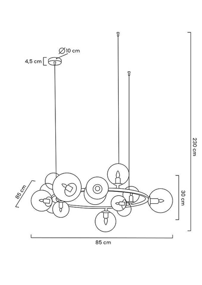 MOOSEE lampa wisząca ALURE 85 złota