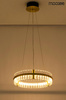MOOSEE lampa wisząca SATURNUS 47 złota - LED, kryształ, stal szczotkowana