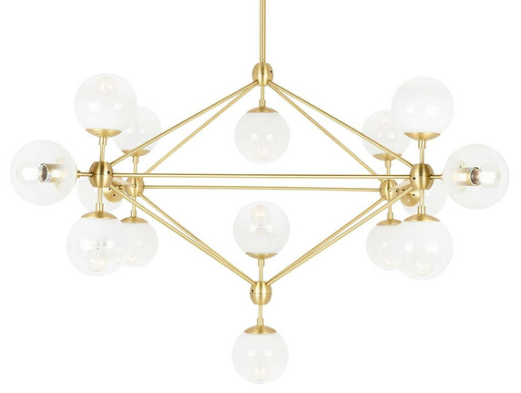 MOOSEE lampa wisząca PLANETARIO 15 GOLD złota - klosze szronione