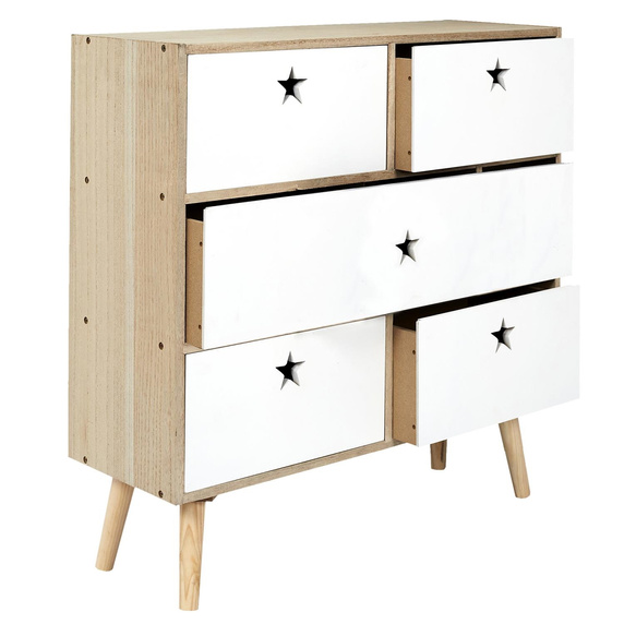 Komoda Etoile biała/ naturalna
