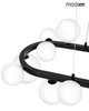 MOOSEE lampa wisząca ALURE OVAL 120 czarna/mleczna