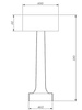 Lampa stołowa TAVOLO A LED dotykowa miedziana 21 cm