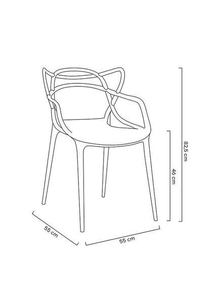 Krzesło HILO PREMIUM czarne - polipropylen