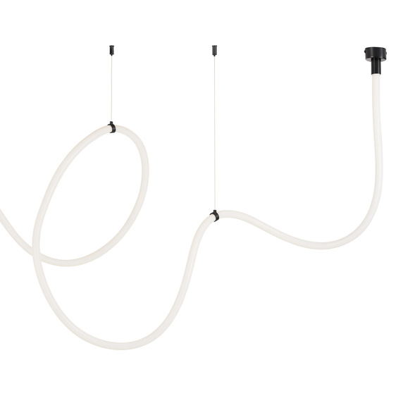 Lampa wisząca SNAKE LED wąż ledowy czarna 500 cm