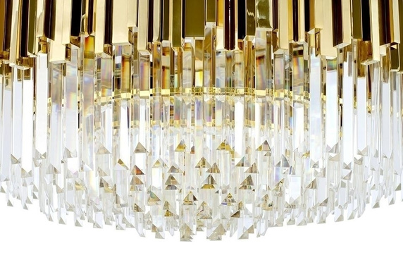 Lampa wisząca IMPERIAL GOLD 80 - stal, kryształ