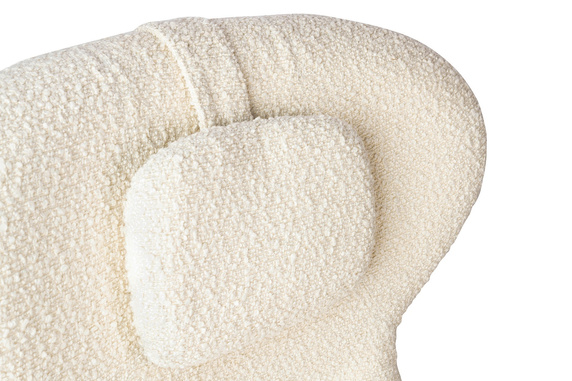 Fotel TEDDY GRAND z podnóżkiem beżowy - stal