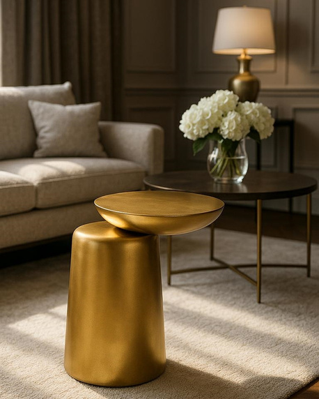 MaMaison stolik ELIAS złoty / drewno