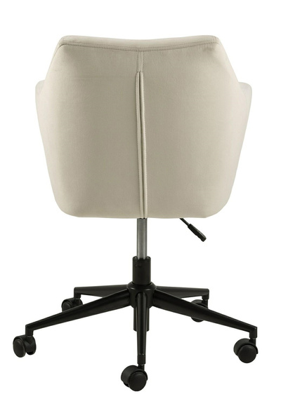 ACTONA fotel biurowy NORA beżowy - welur, metal