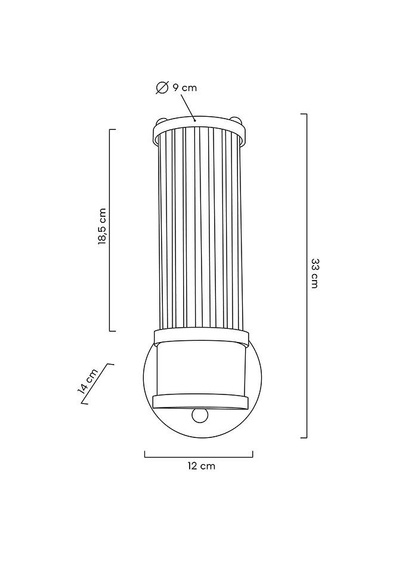MOOSEE lampa ścienna PILAR złota