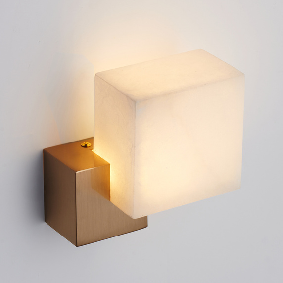 Lampa ścienna CUBO LED złota 18 cm