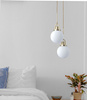 Lampa wisząca PEARL złota 20 cm - klasyczna lampa sufitowa  do salonu