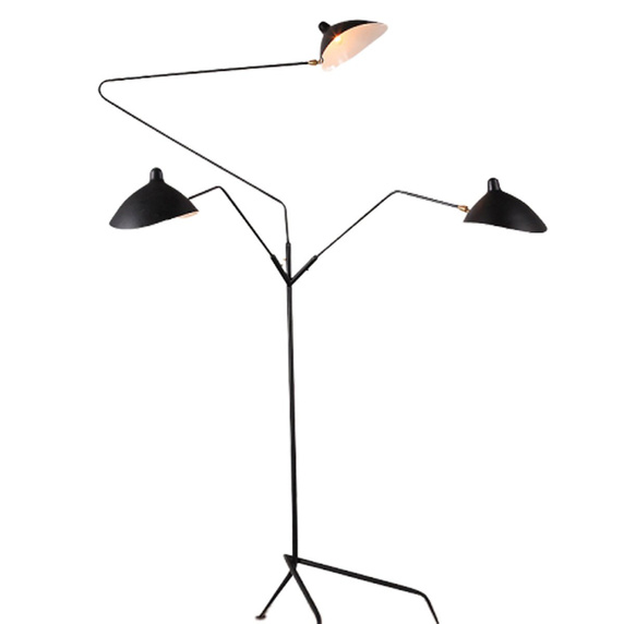 Lampa podłogowa CRANE-F1 czarna 160 cm