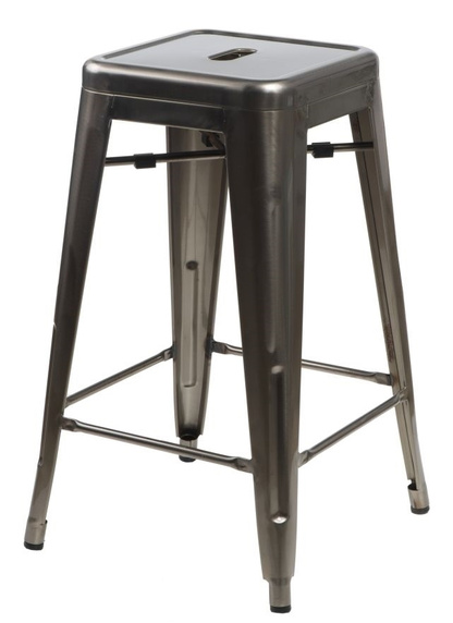 Hoker Paris 66cm metaliczny inspirowany   Tolix