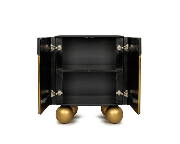 MaMaison komoda ORGANIC SHORT czarna / złota / drewno