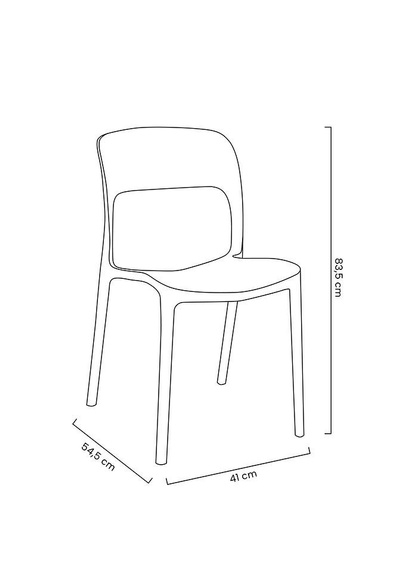 MODESTO krzesło ZING czarne - polipropylen