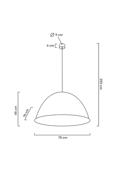 MOOSEE lampa wisząca MOLD 75 szara