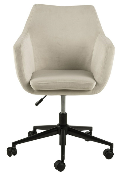 ACTONA fotel biurowy NORA beżowy - welur, metal