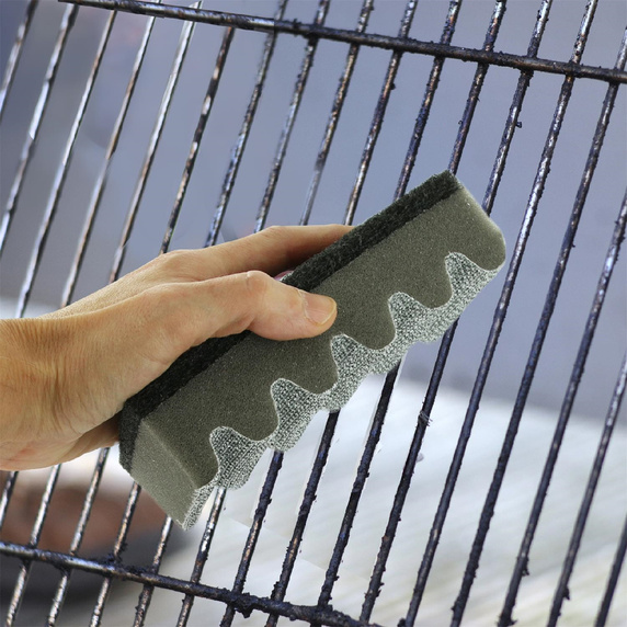 Gąbka do czyszczenia rusztu szara