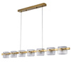 Lampa wisząca LED BACCIO złota 120 cm - nowoczesna lampa nad stół i wyspę