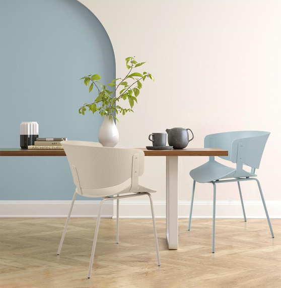 Krzesło GARRET jasnoszare - polipropylen, metal