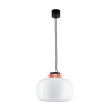 Lampa wisząca BOOM LED biało miedziana 35 cm